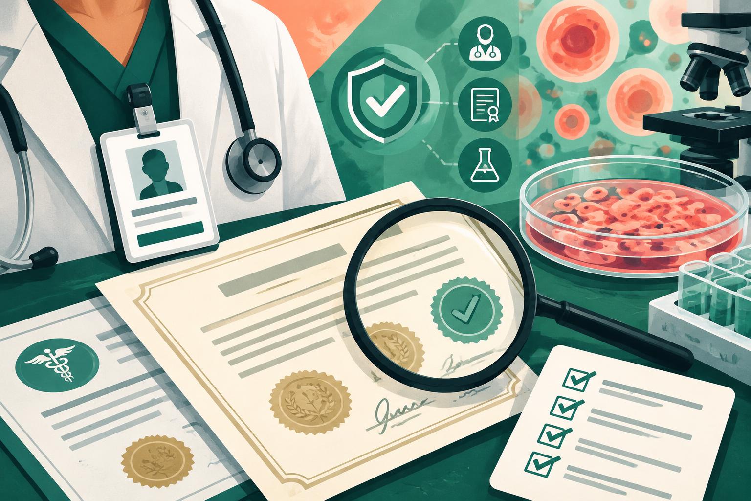 Checking a Stem Cell Clinic's Medical Credentials: What Board Certification and State Licensing Actually Tell You (and Don't)